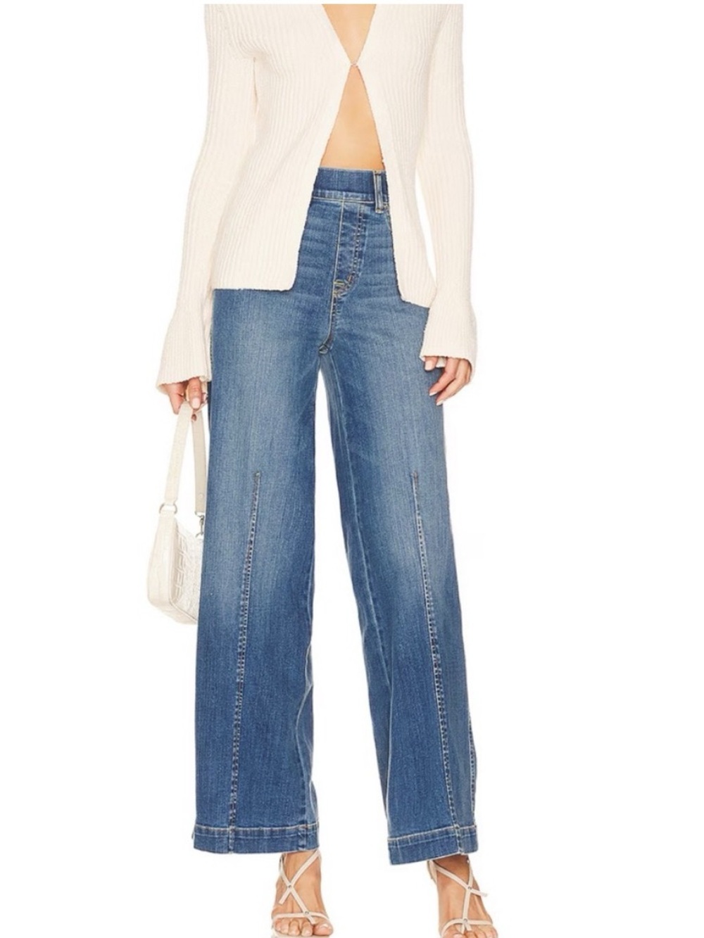 SPANX Seam Front Pull On Wide Leg Pants